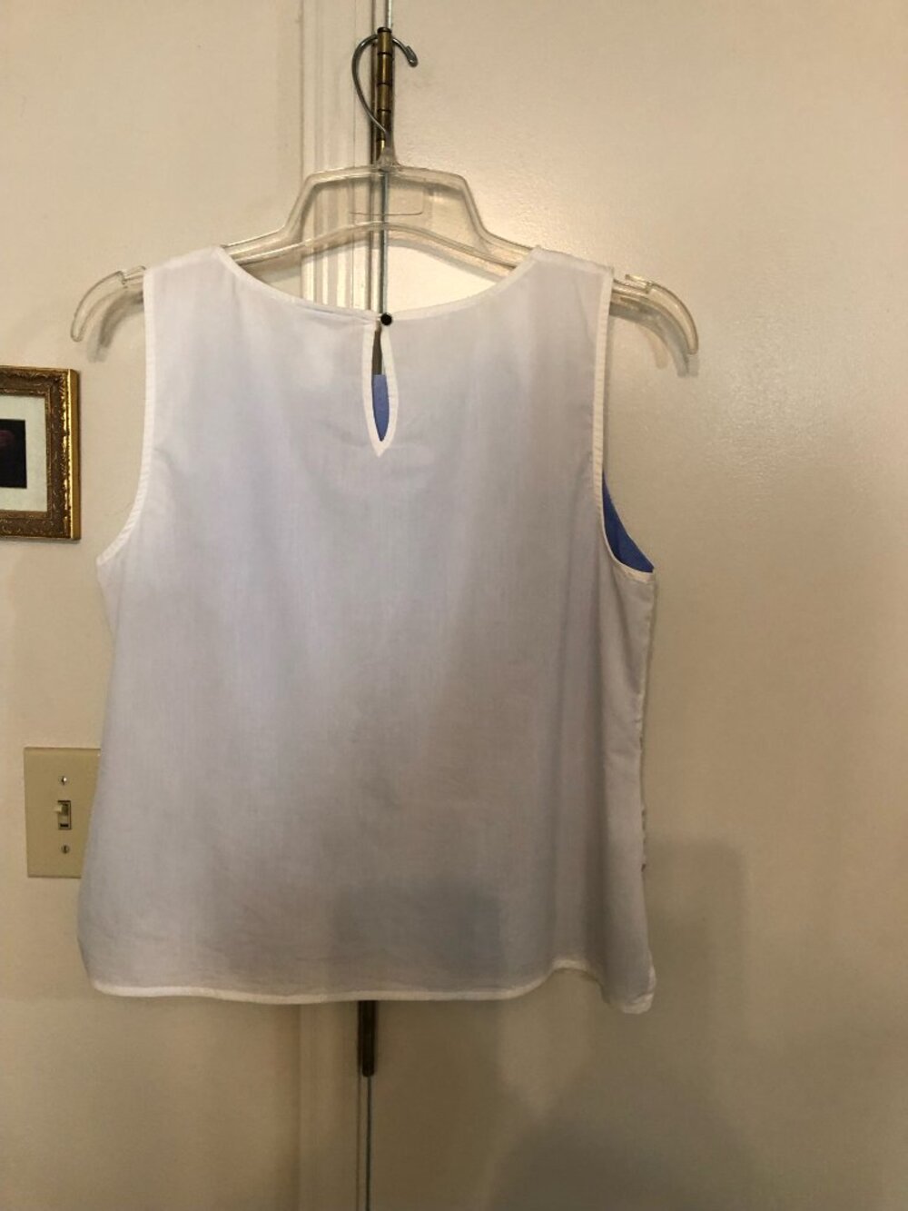 Liz Claiborne PL Embroidered Blue and White Blouse - Picture 2 of 3